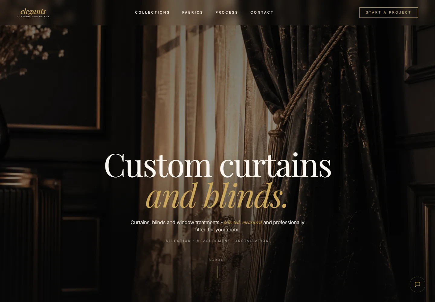 Elegant Curtains and Blinds: desktop / introduction